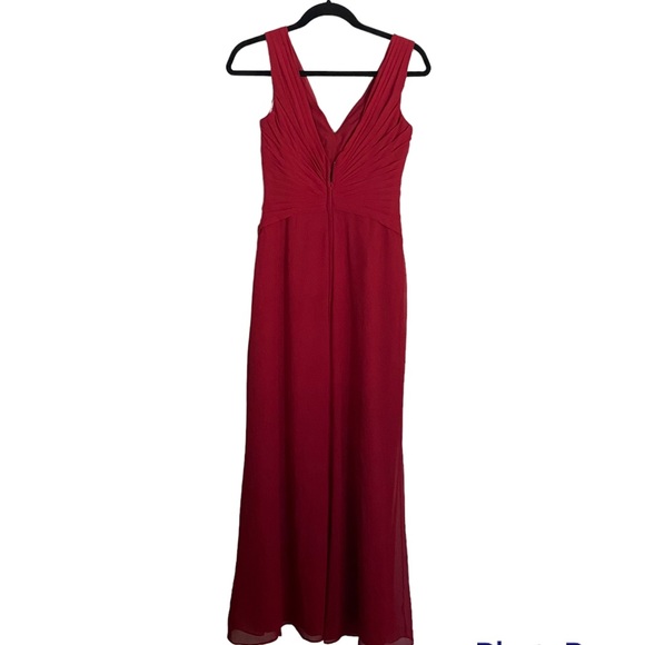 Bari Jay Long Red Dress Size 4 - Picture 3 of 8